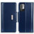 Leather Case Stands Flip Cover Holder M13L for Xiaomi Redmi Note 10 5G Blue