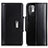 Leather Case Stands Flip Cover Holder M13L for Xiaomi Redmi Note 10T 5G Black