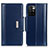 Leather Case Stands Flip Cover Holder M13L for Xiaomi Redmi Note 11 4G (2021) Blue