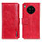 Leather Case Stands Flip Cover Holder M14L for Huawei Honor 50 Lite Red