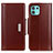 Leather Case Stands Flip Cover Holder M14L for Motorola Moto Edge 20 Lite 5G Brown