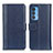 Leather Case Stands Flip Cover Holder M14L for Motorola Moto Edge 20 Pro 5G Blue