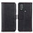 Leather Case Stands Flip Cover Holder M14L for Motorola Moto G Play (2023) Black