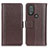 Leather Case Stands Flip Cover Holder M14L for Motorola Moto G Play (2023) Brown