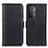 Leather Case Stands Flip Cover Holder M14L for Oppo A54 5G Black