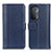 Leather Case Stands Flip Cover Holder M14L for Oppo A54 5G Blue