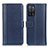 Leather Case Stands Flip Cover Holder M14L for Oppo A55 5G Blue