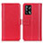 Leather Case Stands Flip Cover Holder M14L for Oppo A74 4G Red