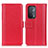 Leather Case Stands Flip Cover Holder M14L for Oppo A74 5G Red