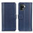 Leather Case Stands Flip Cover Holder M14L for Oppo F19 Pro Blue