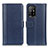 Leather Case Stands Flip Cover Holder M14L for Oppo F19 Pro+ Plus 5G Blue