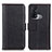 Leather Case Stands Flip Cover Holder M14L for Oppo Reno5 A Black