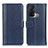Leather Case Stands Flip Cover Holder M14L for Oppo Reno5 A Blue