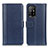 Leather Case Stands Flip Cover Holder M14L for Oppo Reno5 Z 5G Blue