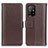 Leather Case Stands Flip Cover Holder M14L for Oppo Reno5 Z 5G Brown