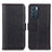 Leather Case Stands Flip Cover Holder M14L for Oppo Reno6 5G Black