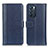 Leather Case Stands Flip Cover Holder M14L for Oppo Reno6 5G Blue