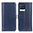 Leather Case Stands Flip Cover Holder M14L for Realme 8 4G Blue