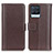 Leather Case Stands Flip Cover Holder M14L for Realme 8 Pro Brown