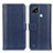 Leather Case Stands Flip Cover Holder M14L for Realme C21 Blue