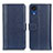 Leather Case Stands Flip Cover Holder M14L for Samsung Galaxy A03 Core Blue