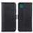 Leather Case Stands Flip Cover Holder M14L for Samsung Galaxy A22 5G Black