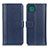 Leather Case Stands Flip Cover Holder M14L for Samsung Galaxy A22 5G Blue