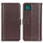 Leather Case Stands Flip Cover Holder M14L for Samsung Galaxy A22s 5G Brown