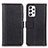 Leather Case Stands Flip Cover Holder M14L for Samsung Galaxy A53 5G Black