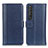 Leather Case Stands Flip Cover Holder M14L for Sony Xperia 1 III Blue