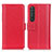 Leather Case Stands Flip Cover Holder M14L for Sony Xperia 1 III Red