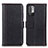 Leather Case Stands Flip Cover Holder M14L for Xiaomi POCO M3 Pro 5G Black