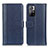 Leather Case Stands Flip Cover Holder M14L for Xiaomi Poco M4 Pro 5G Blue