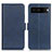 Leather Case Stands Flip Cover Holder M15L for Google Pixel 7 5G Blue