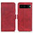 Leather Case Stands Flip Cover Holder M15L for Google Pixel 7 5G Red