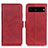 Leather Case Stands Flip Cover Holder M15L for Google Pixel 7 Pro 5G Red