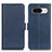 Leather Case Stands Flip Cover Holder M15L for Google Pixel 8 5G Blue