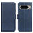 Leather Case Stands Flip Cover Holder M15L for Google Pixel 8 Pro 5G Blue