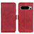 Leather Case Stands Flip Cover Holder M15L for Google Pixel 8 Pro 5G Red