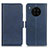 Leather Case Stands Flip Cover Holder M15L for Huawei Honor 50 Lite Blue