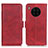 Leather Case Stands Flip Cover Holder M15L for Huawei Honor 50 Lite Red