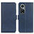 Leather Case Stands Flip Cover Holder M15L for Huawei Honor 50 Pro 5G Blue