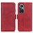 Leather Case Stands Flip Cover Holder M15L for Huawei Honor 50 Pro 5G Red