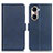 Leather Case Stands Flip Cover Holder M15L for Huawei Honor 60 5G Blue