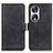 Leather Case Stands Flip Cover Holder M15L for Huawei Honor 90 5G Black