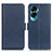 Leather Case Stands Flip Cover Holder M15L for Huawei Honor 90 Lite 5G Blue