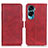 Leather Case Stands Flip Cover Holder M15L for Huawei Honor 90 Lite 5G Red