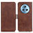 Leather Case Stands Flip Cover Holder M15L for Huawei Honor Magic5 5G Brown