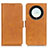 Leather Case Stands Flip Cover Holder M15L for Huawei Honor Magic5 Lite 5G Light Brown