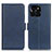 Leather Case Stands Flip Cover Holder M15L for Huawei Honor X6a Blue